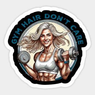 Gym hair don't care Sticker